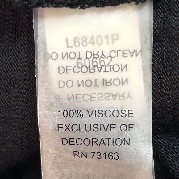 Cable & Gauge Women's Short Sleeve Embellished Top in Black - Size PM - Picture 5 of 6